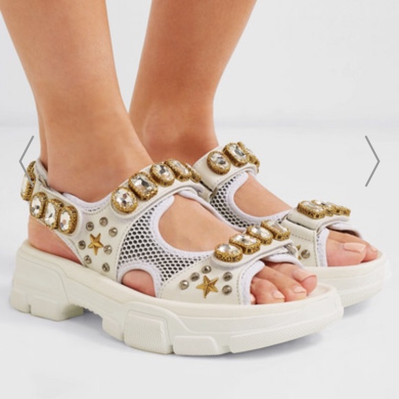 Michael Kors Shoes - White embellished sandals crystals mesh Michael Kors Shoes - White embellished sandals crystals mesh